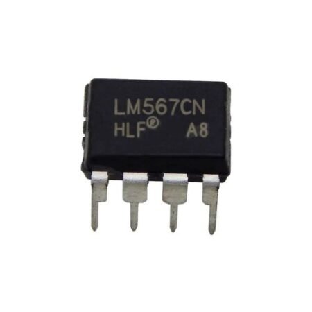 El LM567 es un decodificador de frecuencia ajustable que detecta señales específicas y activa una salida digital al reconocerlas.