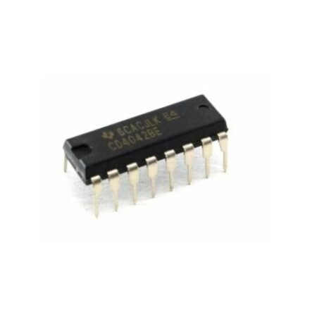 El CD4042 es un latch tipo D de 4 bits CMOS con entrada de habilitación, ideal para almacenar datos digitales temporalmente y mantener estados en sistemas lógicos y de control.
