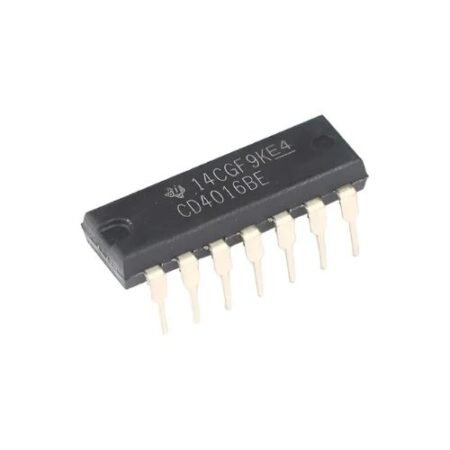 El CD4016 es un integrado CMOS con cuatro interruptores analógicos bilaterales controlados digitalmente, usado para conmutar señales analógicas o digitales.