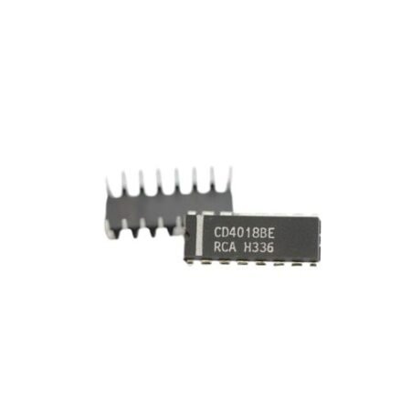 El CD4018 es un contador binario síncrono CMOS de 5 bits, usado para contar pulsos y dividir frecuencias en sistemas digitales.