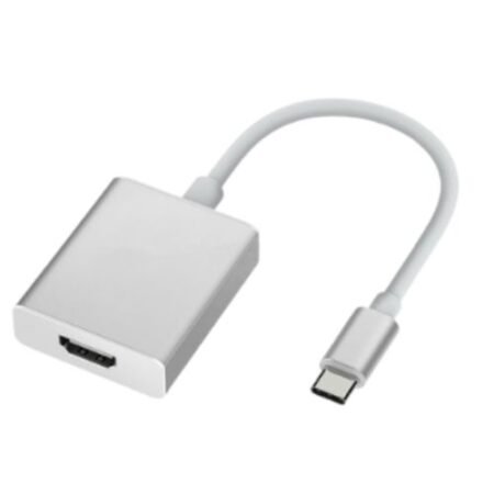 Adaptador Type-C a HDMI para dispositivos de alta gama. Transmite video hasta 4K y audio en tiempo real. Compacto, sin drivers y de fácil uso.