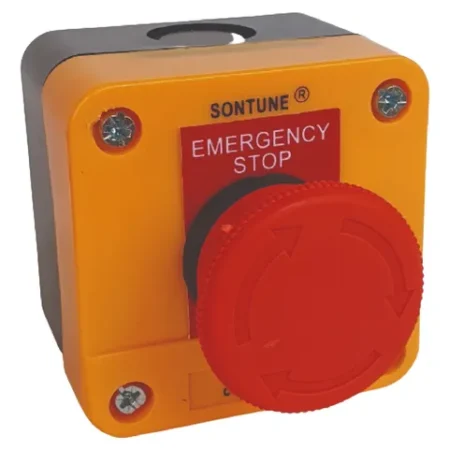 Botón Interruptor Paro Emergencia Con Caja