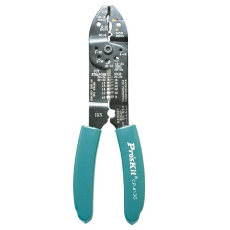 Cortafrio pelacable y ponchadora 7 en 1 CP-413G