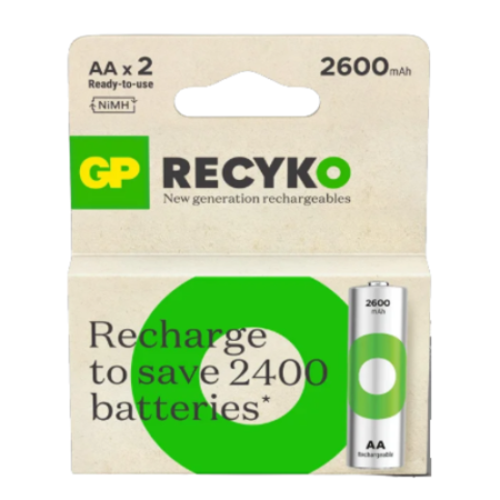 Pila Recargable Aa Nimh 2700 Mah Gp 2 Unidades