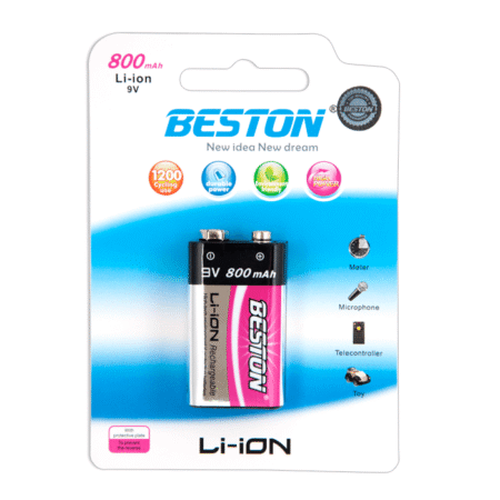BATERÍA LI-ION RECARGABLE 9V 800mAh